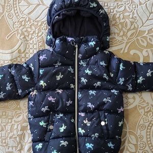Unicorn puffer jacket